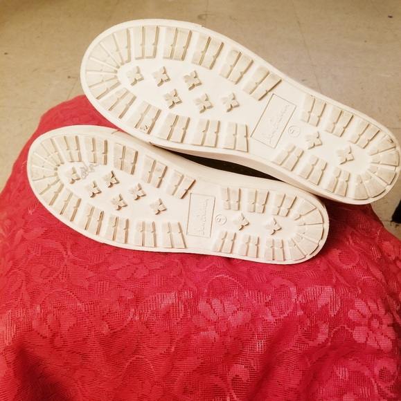 SAM EDELMAN WOMEN'S BLACK LEATHER RAZOR CUT SNEAKERS - Picture 3 of 6